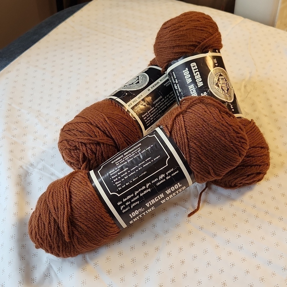Wonoco Yarn Co 100% Virgin Wool  Vintage 3 skeins